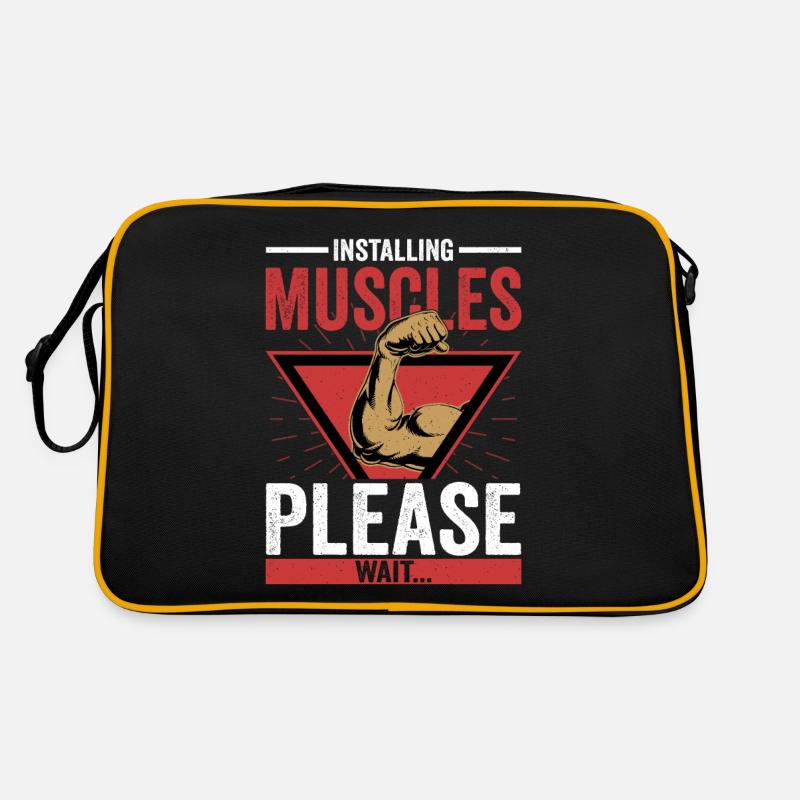 Installing Muscles Please Wait... Training Weight Retro Tasche
