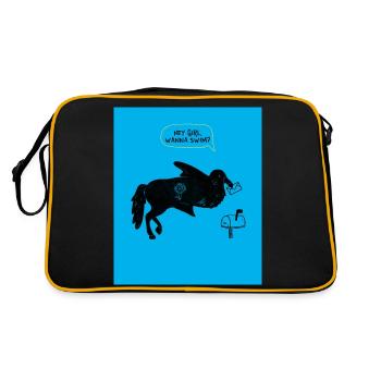 HEY GIRL, TU VEUX NAGER? - Sac Retro - noir/or - Dos