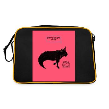 QU’EST-CE QUI M’ATTEND SUR MA NAISSANCE DAAAIY? - Sac Retro - noir/or - Dos