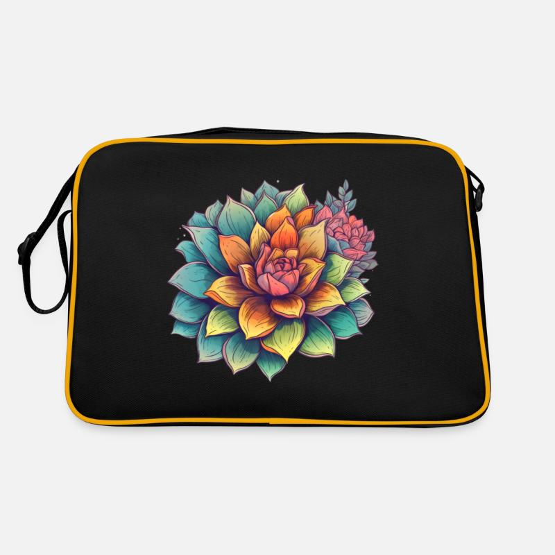 Cactus Fleurs Cactus Succulent Amant Fleur Sauvage Sac Retro