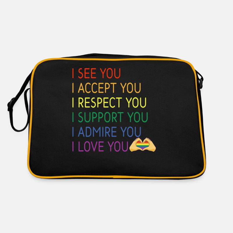 Je te vois je t’accepte je te respecte Sac Retro