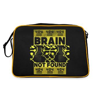 404-html error, computer nerd, funny saying - Retro Bag - black/gold - Back