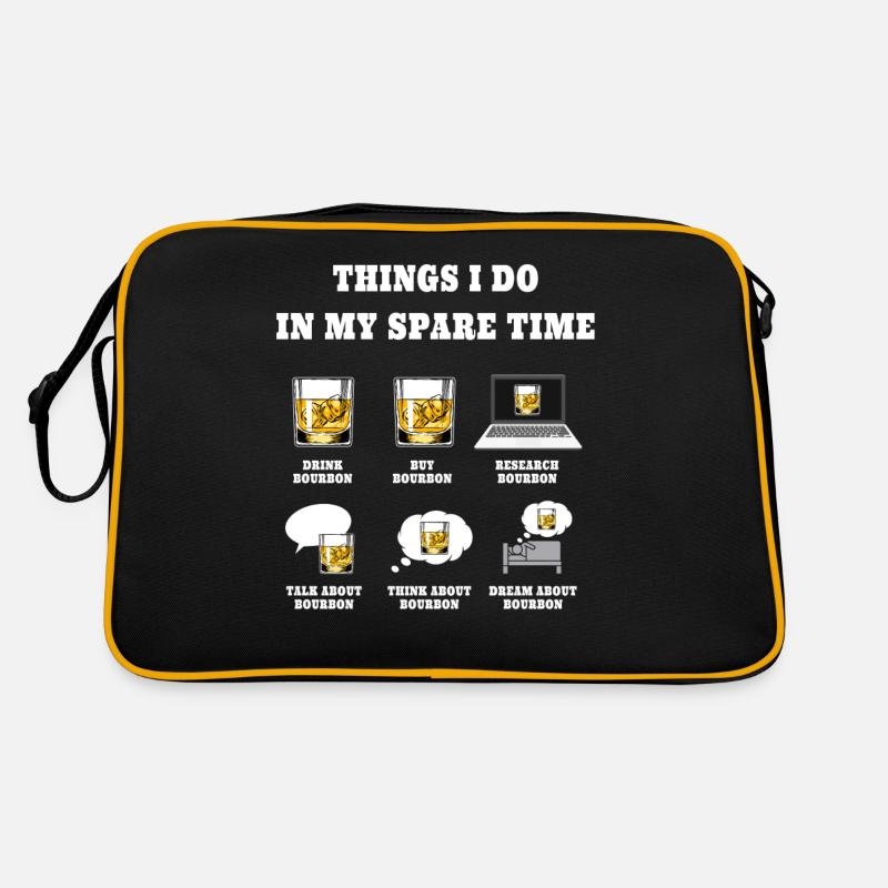 Bourbon Dinge, die ich in meiner Freizeit mache Retro Tasche