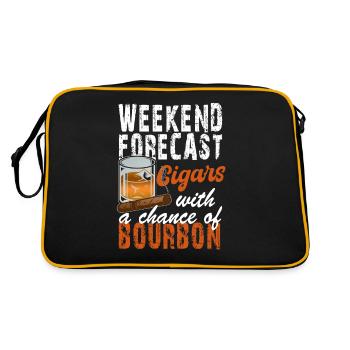 Weekend forecast cigars with a chance of - Retro Bag - black/gold - Back