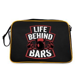 Life Behind Bars Weight Lifting Workout Training - Retro Bag - black/gold - Back