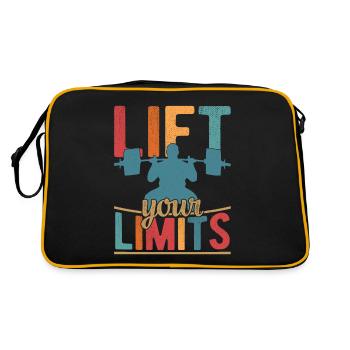 Lift Your Limits Workout Training Weight Lifting - Retro Bag - black/gold - Back