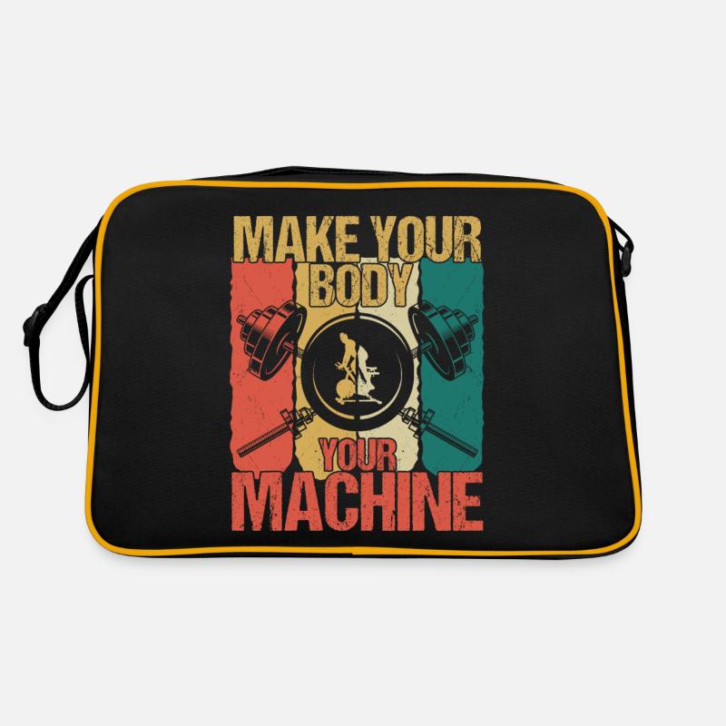Make Your Body Your Machine Workout Training Weig Retro Bag