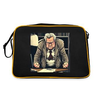 GRUMPY OLD MAN - Retro Bag - black/gold - Back