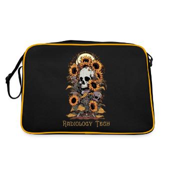 Rad Tech Tournesol Fleur de Crâne Humour Radiologie - Sac Retro - noir/or - Dos