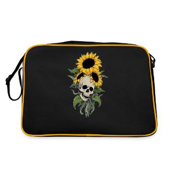 Rad Tech Sunflower Cool Floral Crâne Jardinage - Sac Retro - noir/or - Dos