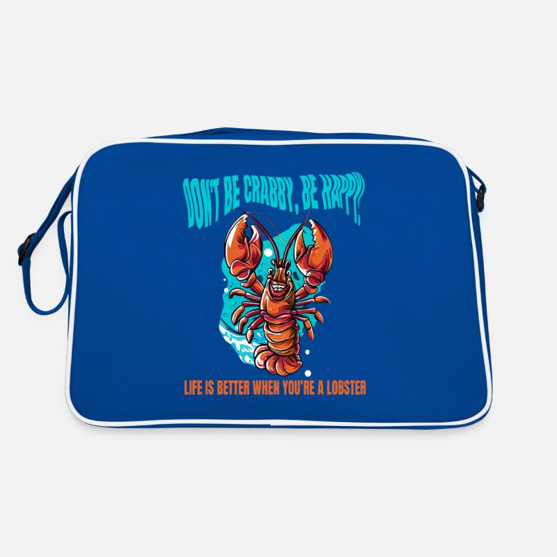 SEI NICHT MÜRRISCH, SEI GLÜCKLICH. DAS LEBEN IST BESSER HUMMER Retro Tasche