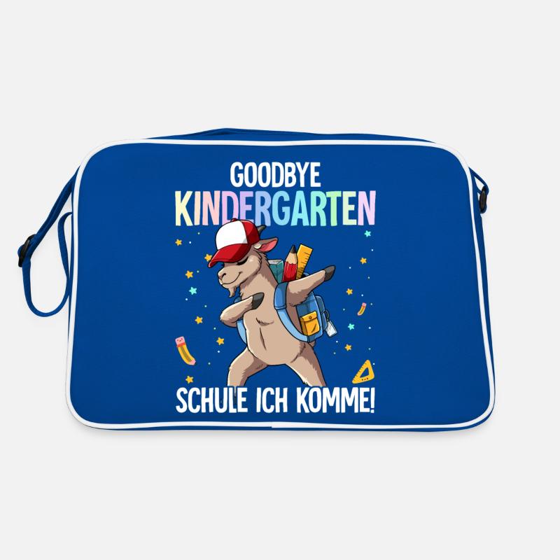 Goodbye Kindergarten Schule Ich Komme Einschulung Retro Tasche