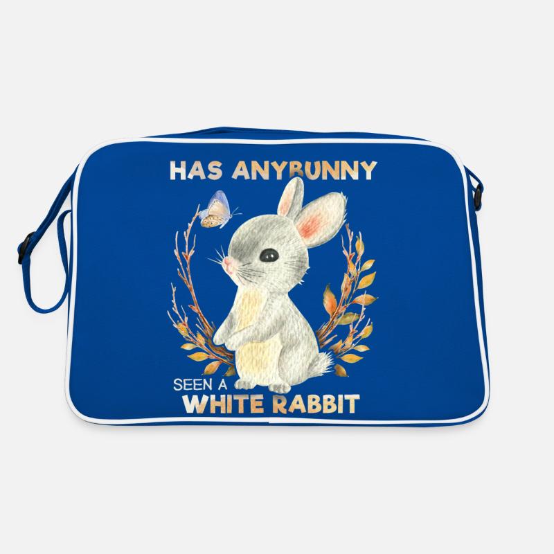 Funny Bunny, Bunny Saying, Pun, White-Rabbit Retro Bag