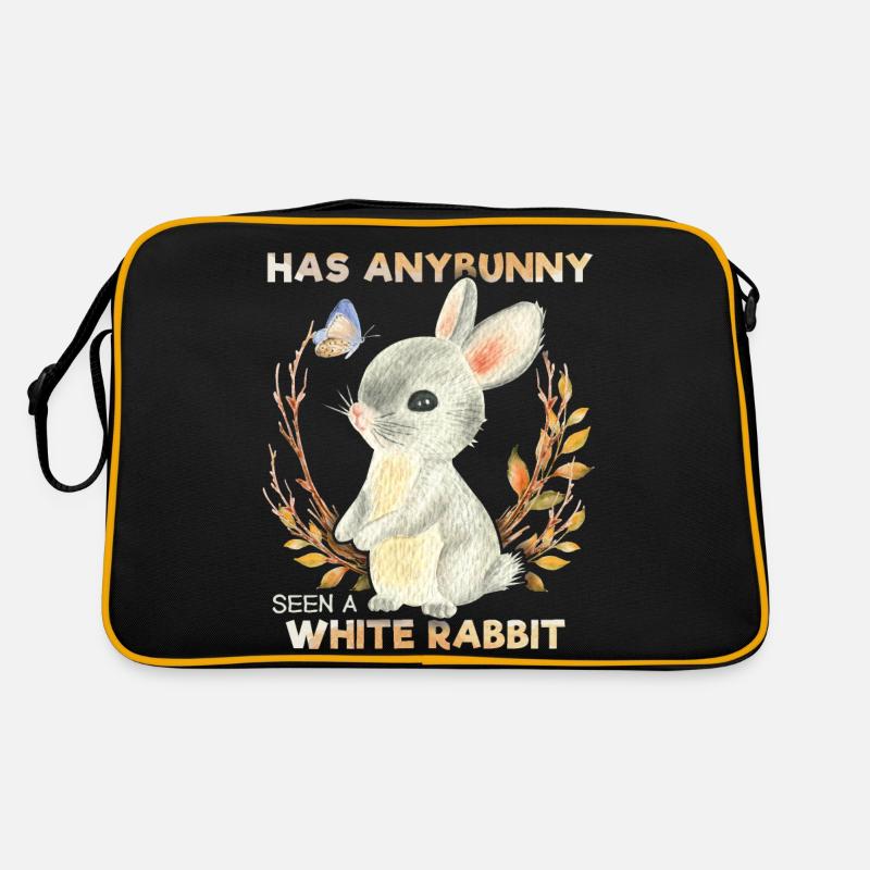 Drôle de lapin, dicton de lapin, jeu de mots, lapin blanc Sac Retro