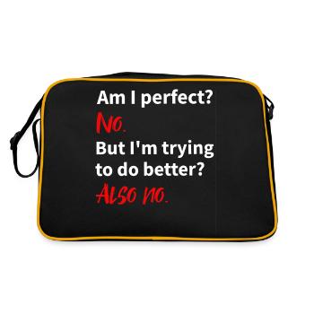 am I perfect: no - trying to do better: also no - Retro Bag - black/gold - Back