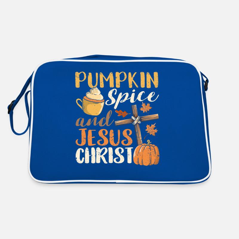 Pumpkin Spice and Jesus Christ Hello Autumn Retro Bag