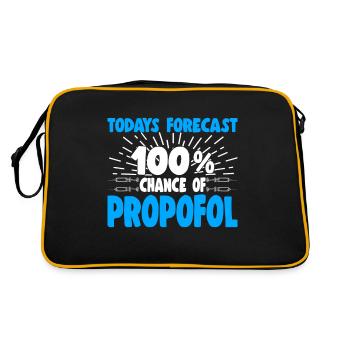 Prévision d’aujourd’hui 100% de chances de propofol SRNAs - Sac Retro - noir/or - Dos