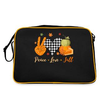 Peace Love Autumn Vibes Hello Autumn Pumpkin - Sac Retro - noir/or - Dos