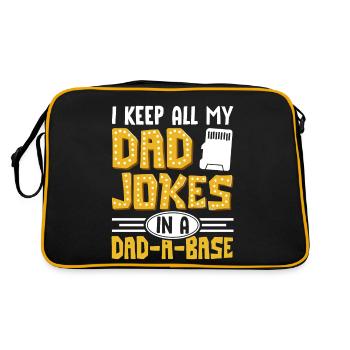 Je garde toutes les blagues de mon père dans une base de père - Sac Retro - noir/or - Dos