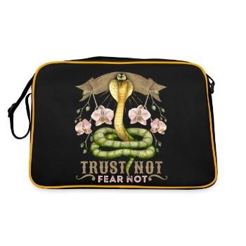 Cobra Snake Vintage Style Dark Academia Aesthetic - Retro Bag - black/gold - Back