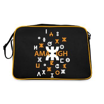 AMAZIGH SYMBOLE BERBERE Z IMAZIGHEN BIJOU KABYL - Sac Retro - noir/or - Dos