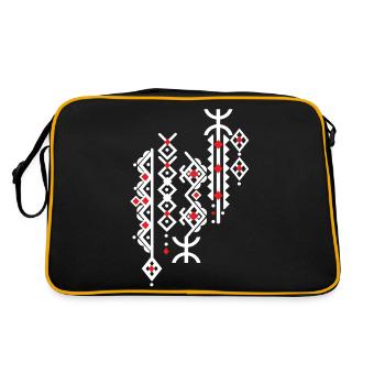 AMAZIGH BERBERE KABYLE Z AMAZIGH MOTIF KABYLE - Sac Retro - noir/or - Dos