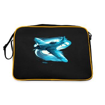 Spitfire Airplane Vintage Pilot Aviator Military - Retro Bag - black/gold - Back