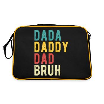 Dada Papa Papa Bruh - Sac Retro - noir/or - Dos