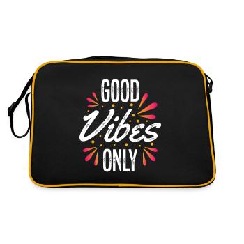 Bonnes vibrations seulement - Sac Retro - noir/or - Dos