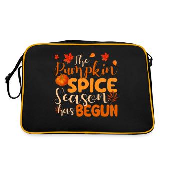 Die Kürbisgewürzsaison hat begonnen Niedliche - Retro Tasche - Schwarz/Gold - Hinten