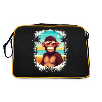 Beach Breeze and Monkey Ease: Cool Summer Fun - Retro Bag - black/gold - Back