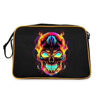 Edgy et alternatif: Crâne gothique - Sac Retro - noir/or - Dos