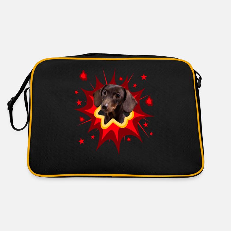 Conception de chien comique - Pow - Teckel Sac Retro