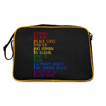 La science de la Gay Pride est une vraie Black Lives Matter - Sac Retro - noir/or - Dos