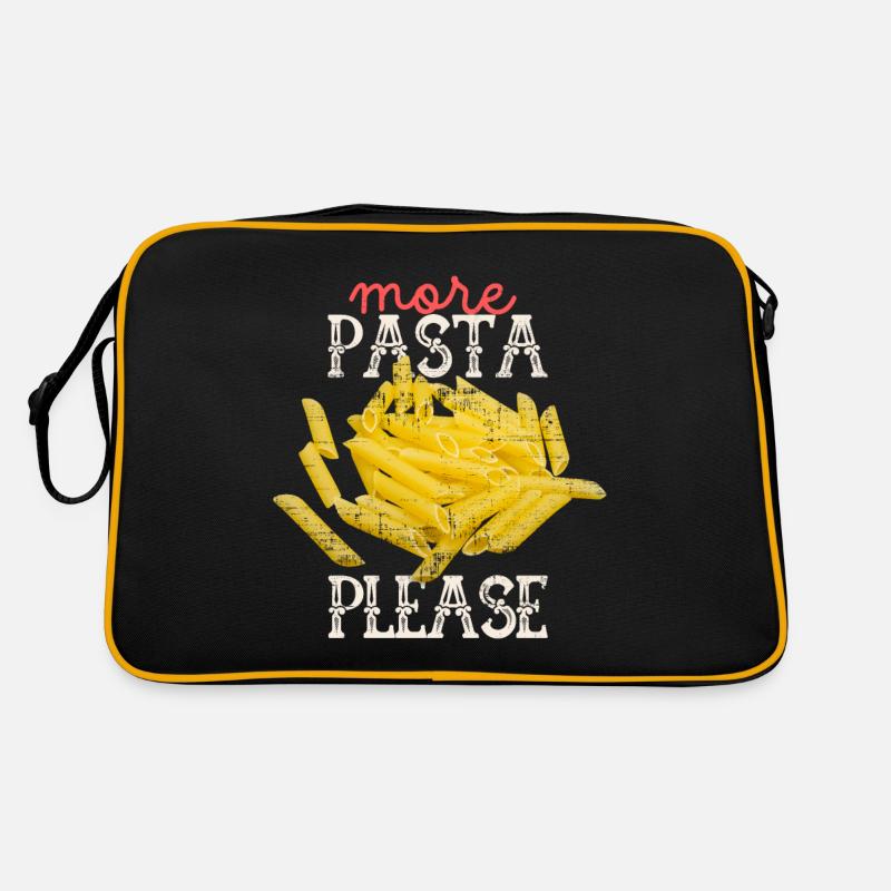 Pasta, Macaroni-Spaghetti lustiger Spruch Retro Tasche