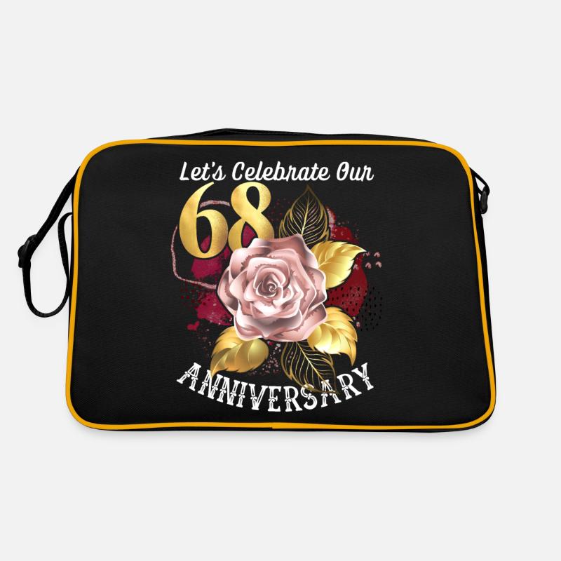 68th anniversary, anniversary celebration, wedding anniversary Retro Bag