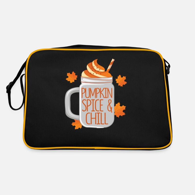 Pumpkin Spice And Chill Cute Fall Latte Mug Coffee Retro Tasche