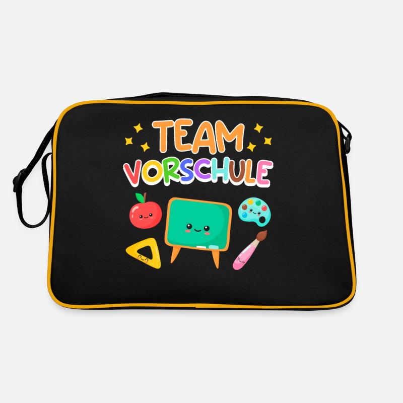 Vorschule Team Vorschüler Vorschulkinder - Retro Tasche - Schwarz/Gold