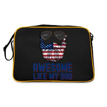 Dad Bruh Beard Daddy Awesome like my Dad 4th of - Retro Bag - black/gold - Back