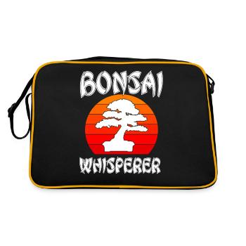 Bonsaï Whisperer Design Bonsaï Débutant Amoureux - Sac Retro - noir/or - Dos