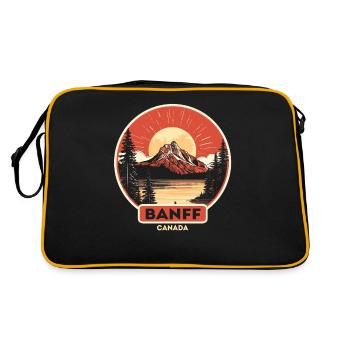 Vintage Retro Canadian Banff National Park - Sac Retro - noir/or - Dos