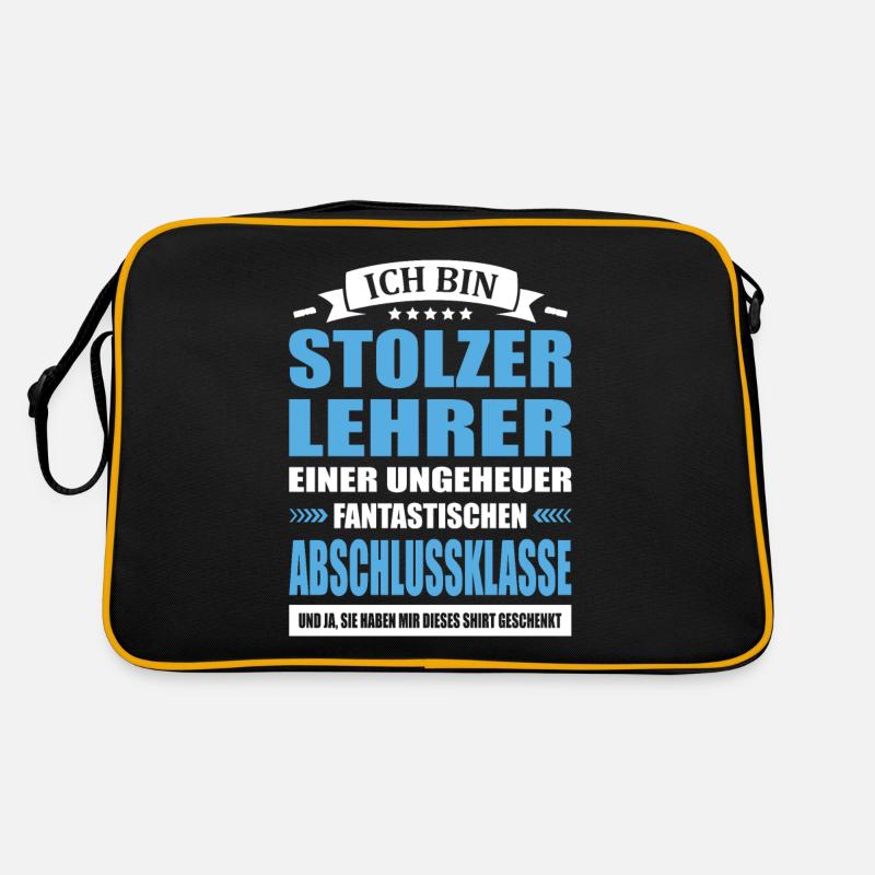 Ich Bin Stolzer Lehrer Abschied Abschlussklasse Retro Tasche