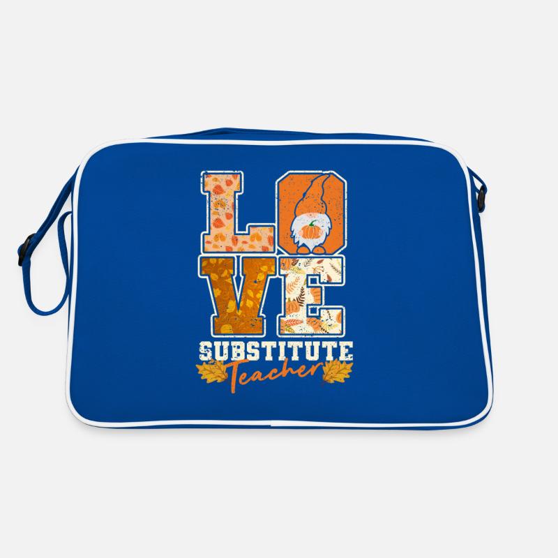 Vertretungslehrer Herbst Herbst Liebe Gnome Lover Retro Tasche