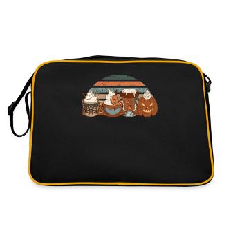 Horror Autumn Coffee Pumpkin Spice Latte Iced - Retro Bag - black/gold - Back