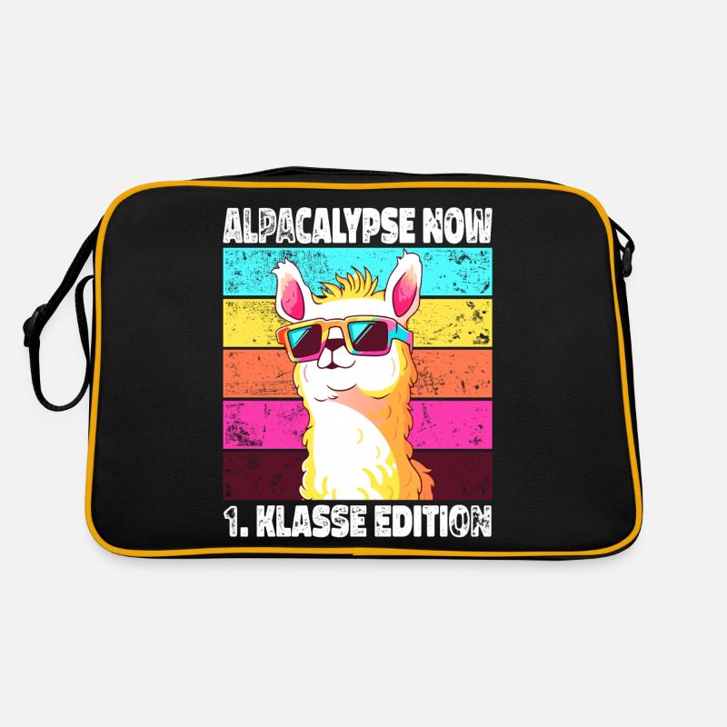 Alpacalypse Now 1. Klasse Edition Einschulung Lama Retro Tasche