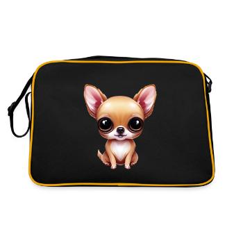 Surcharge de mignonnerie de chihuahua - Sac Retro - noir/or - Dos