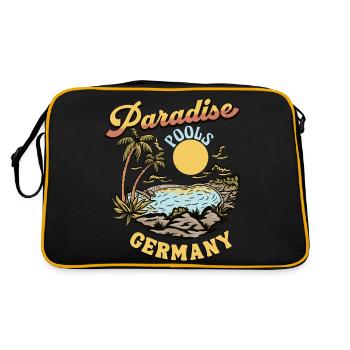 Paradise pools - Retro Bag - black/gold - Back