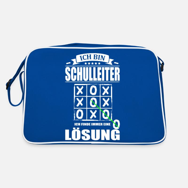 Schulleiter Ich Finde Immer Eine Lösung Direktor Retro Tasche
