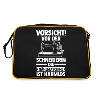 Näher Schneiderin - Retro Tasche - Schwarz/Gold - Hinten
