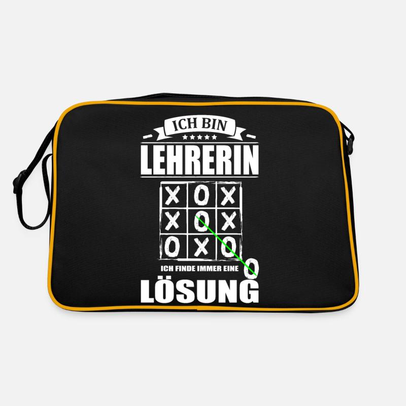 Ich Bin Lehrerin Ich Finde Immer Eine Lösung Retro Tasche